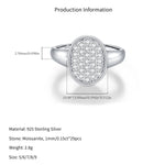 925 Sterling Silver Moissanite Vintage Button Ring 110200086