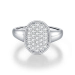 925 Sterling Silver Moissanite Vintage Button Ring 110200086