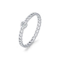 925 Sterling Silver Moissanite Chain Link Ring 110200092