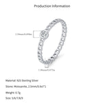 925 Sterling Silver Moissanite Chain Link Ring 110200092