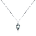 925 Sterling Silver 0.5ct Marquise Moissanite Solitaire Necklace 110300017