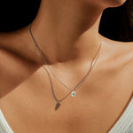 925 Sterling Silver Moissanite Solitaire Ball Bead Chain Necklace 110300021