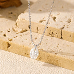 925 Sterling Silver Moissanite Solitaire Ball Bead Chain Necklace 110300021