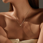 925 Sterling Silver Champagne Moissanite Oval Halo Pendant Necklace 110300025