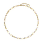 925 Sterling Silver 0.3Ct Moissanite Paperclip Chain Necklace 110300033