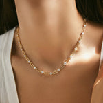 925 Sterling Silver 0.3Ct Moissanite Paperclip Chain Necklace 110300033