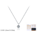 925 Sterling Silver Moissanite Solitaire Pendant Necklace 110300034