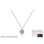 925 Sterling Silver Moissanite Solitaire Pendant Necklace 110300034