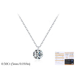 925 Sterling Silver Moissanite Solitaire Pendant Necklace 110300034