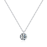925 Sterling Silver Moissanite Solitaire Pendant Necklace 110300034