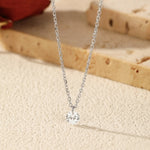 925 Sterling Silver Moissanite Solitaire Pendant Necklace 110300034