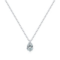 925 Sterling Silver 0.3ct Moissanite Pear Cut Pendant Necklace 110300035