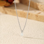 925 Sterling Silver 0.3ct Moissanite Pear Cut Pendant Necklace 110300035