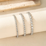 925 Sterling Silver Bezel Set Moissanite Bubble Tennis Bracelet 110400019