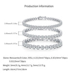 925 Sterling Silver Bezel Set Moissanite Bubble Tennis Bracelet 110400019