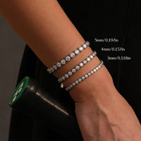 925 Sterling Silver-4mm/0.3Ct