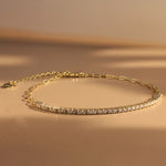 925 Sterling Silver 1.5mm Moissanite Adjustable Tennis Bracelet 110400022