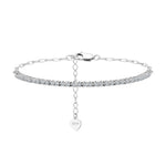 925 Sterling Silver 1.5mm Moissanite Adjustable Tennis Bracelet 110400022