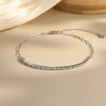 925 Sterling Silver 1.5mm Moissanite Adjustable Tennis Bracelet 110400022