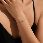 925 Sterling Silver 0.5ct Marquise Moissanite Bracelet 110400025