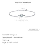 925 Sterling Silver 0.5ct Marquise Moissanite Bracelet 110400025