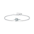 925 Sterling Silver Pear Cut Moissanite Bracelet 110400026