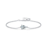 925 Sterling Silver Pear Cut Moissanite Bracelet 110400026