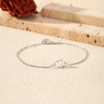 925 Sterling Silver Pear Cut Moissanite Bracelet 110400026