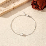 925 Sterling Silver Pear Cut Moissanite Bracelet 110400026