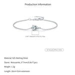 925 Sterling Silver Pear Cut Moissanite Bracelet 110400026