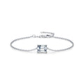 925 Sterling Silver Emerald Cut 1ct Moissanite Bracelet 110400028