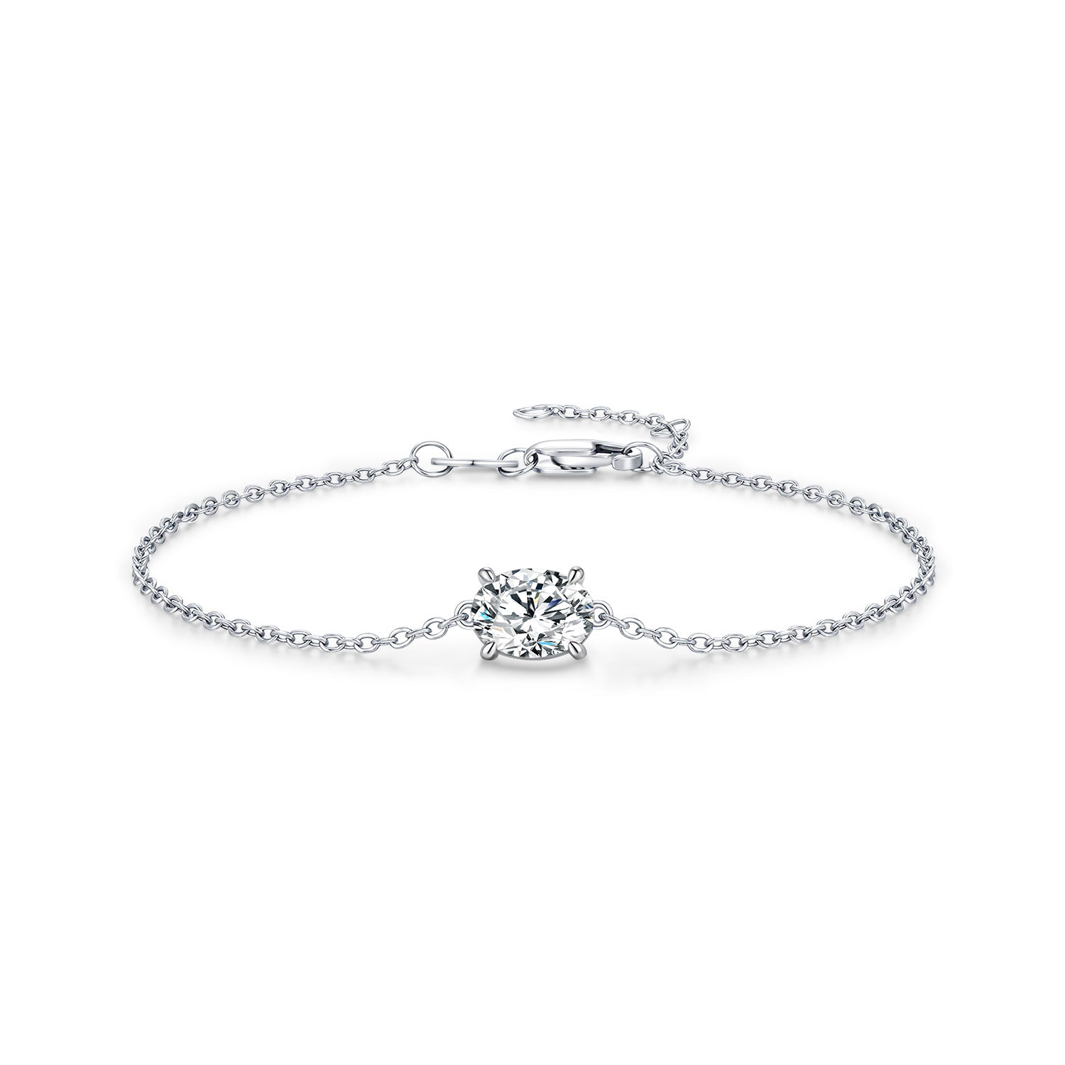 925 Sterling Silver 1 Carat Moissanite Bracelet 110400029