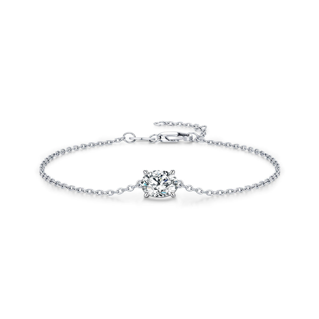 925 Sterling Silver 1 Carat Moissanite Bracelet 110400029