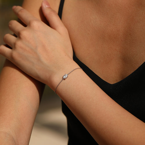 925 Sterling Silver 1 Carat Moissanite Bracelet 110400029