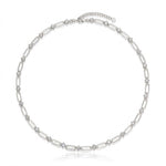 925 Sterling Silver 0.3Ct Moissanite Paperclip Chain Necklace 110300033