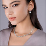 925 Sterling Silver 0.3Ct Moissanite Paperclip Chain Necklace 110300033