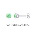 925 Sterling Silver Fireworks Cut Paraiba Green Zircon Stud Earrings 40200748