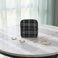 Premium Tweed Travel Jewelry Zip Pouch