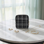 Premium Tweed Travel Jewelry Zip Pouch