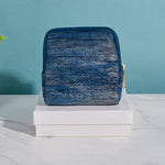 Premium Tweed Travel Jewelry Zip Pouch