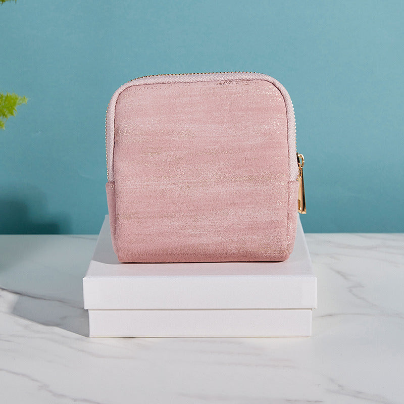 Premium Tweed Travel Jewelry Zip Pouch