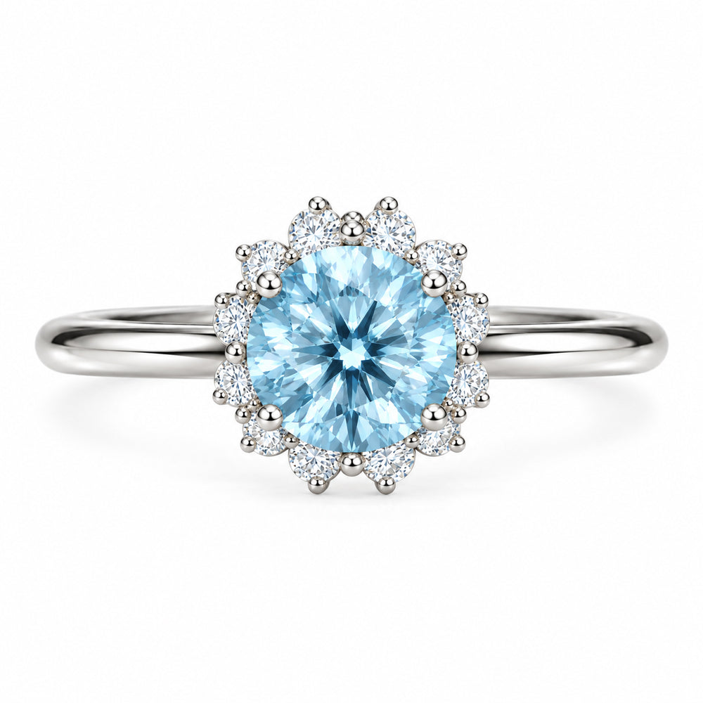 Engagement Aquamarine Ring