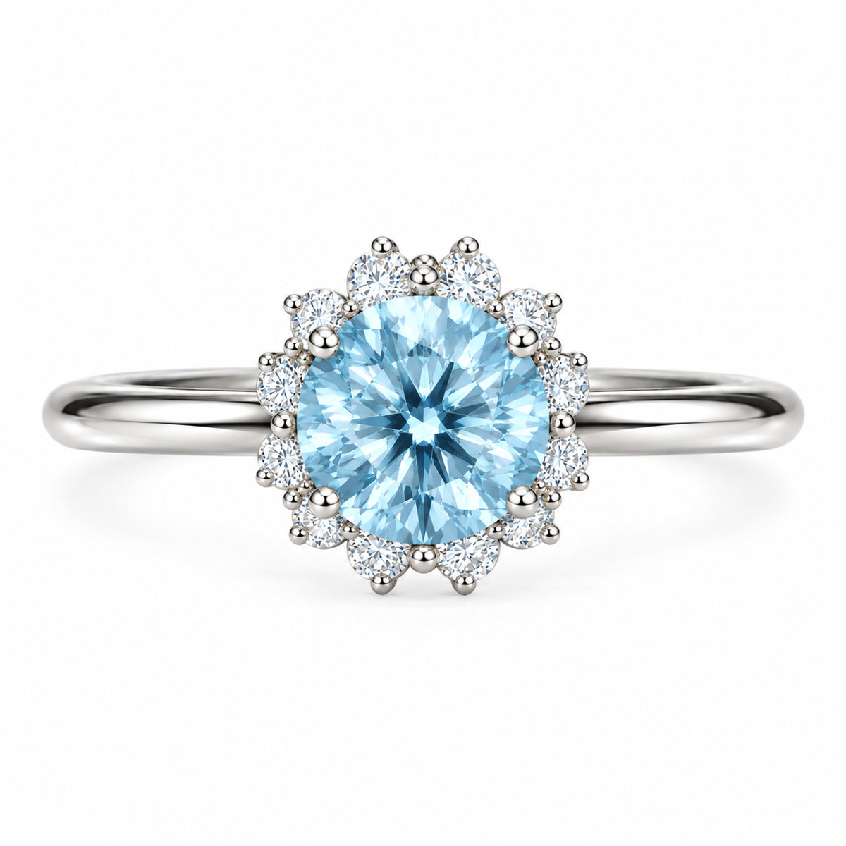 Engagement Aquamarine Ring